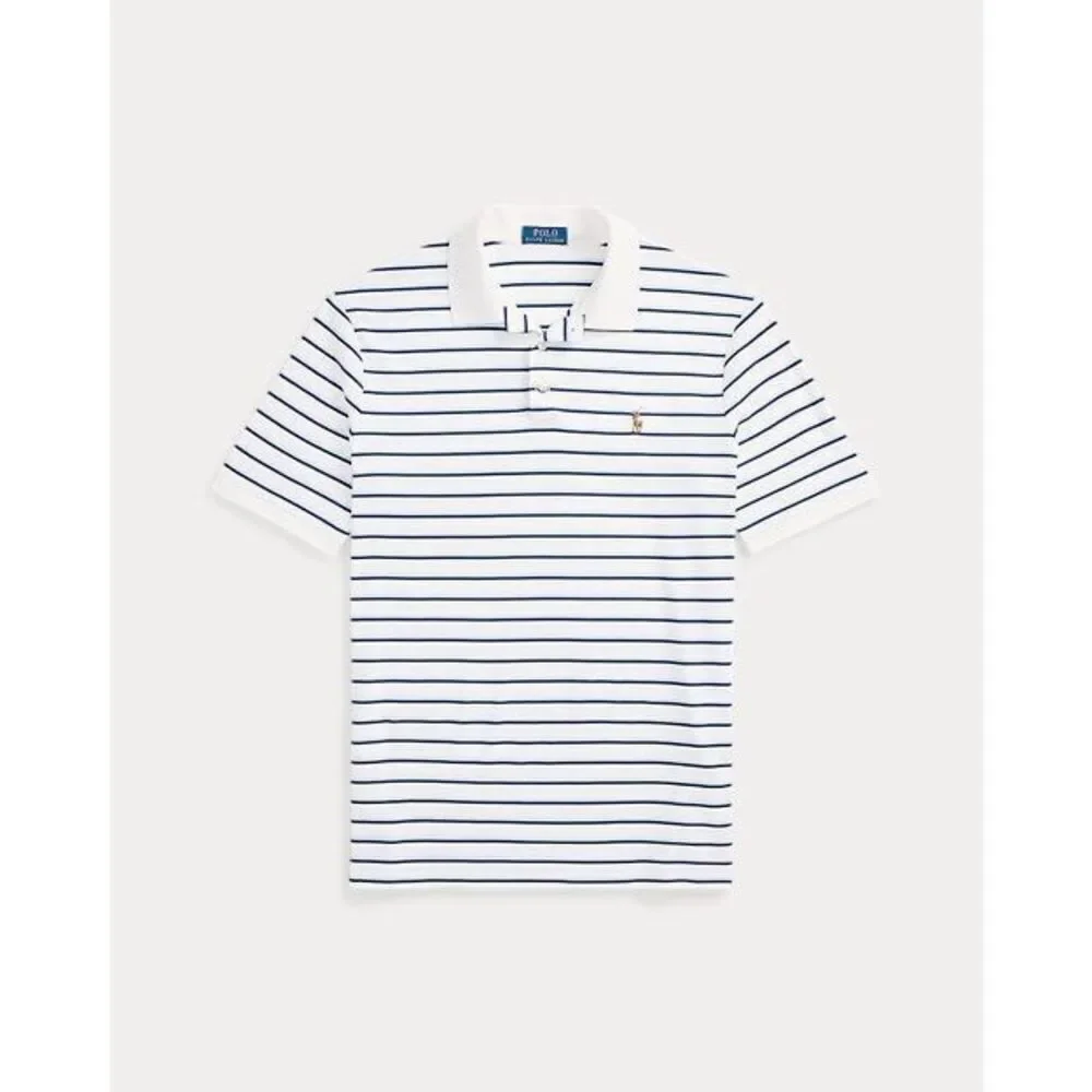 Polo Ralph Lauren NWT Classic Fit Performance Polo Shirt Ceramic White/Refined N